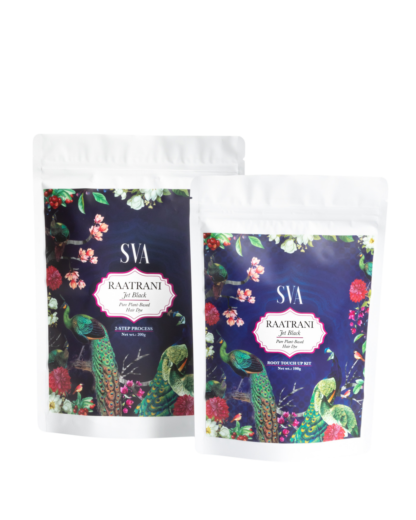 SVA Raatrani jet black shade with plant-based hair dye combo pack Singapore