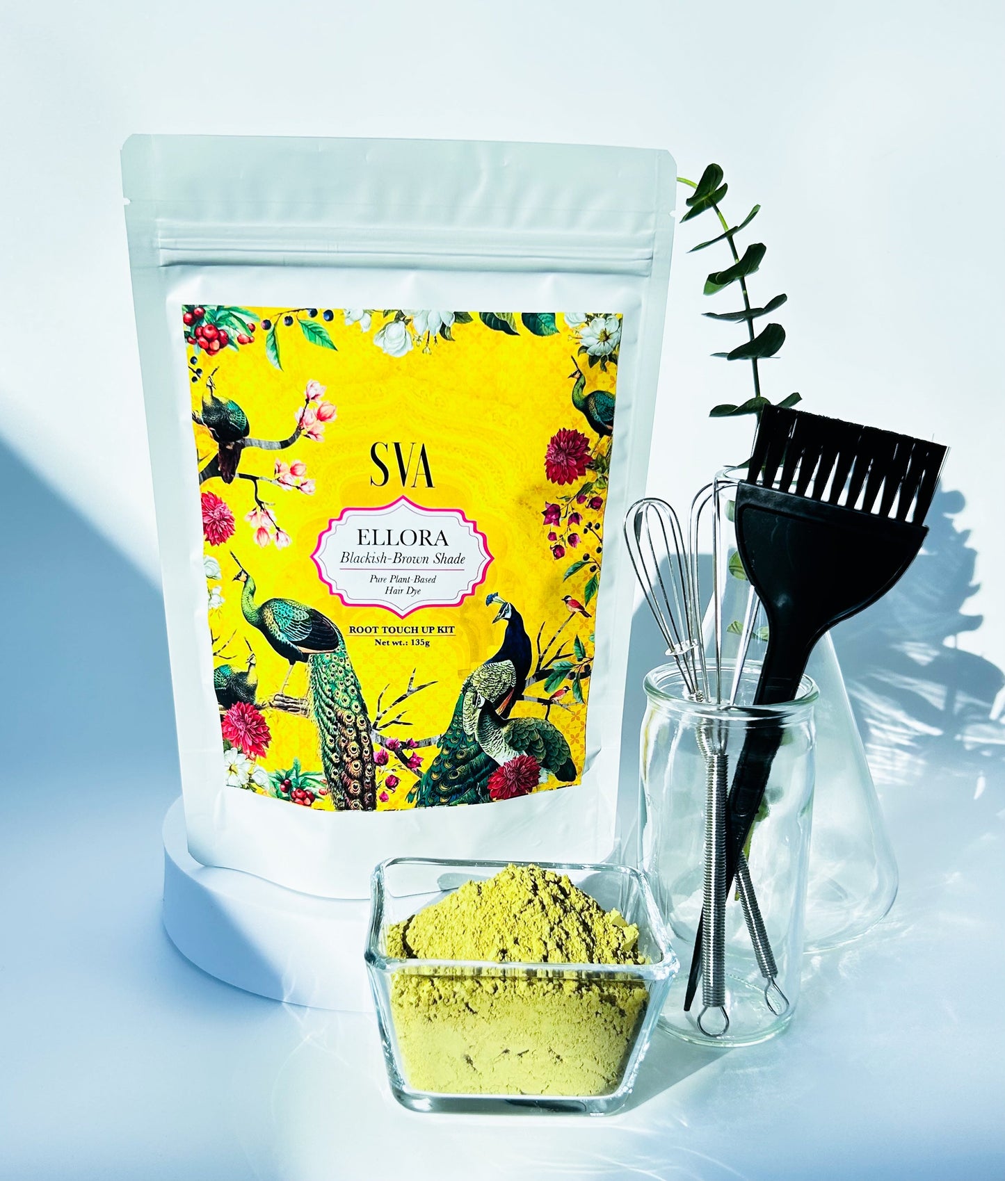 Ellora Plant based hair dye brown shade root touch-up kit Singapore