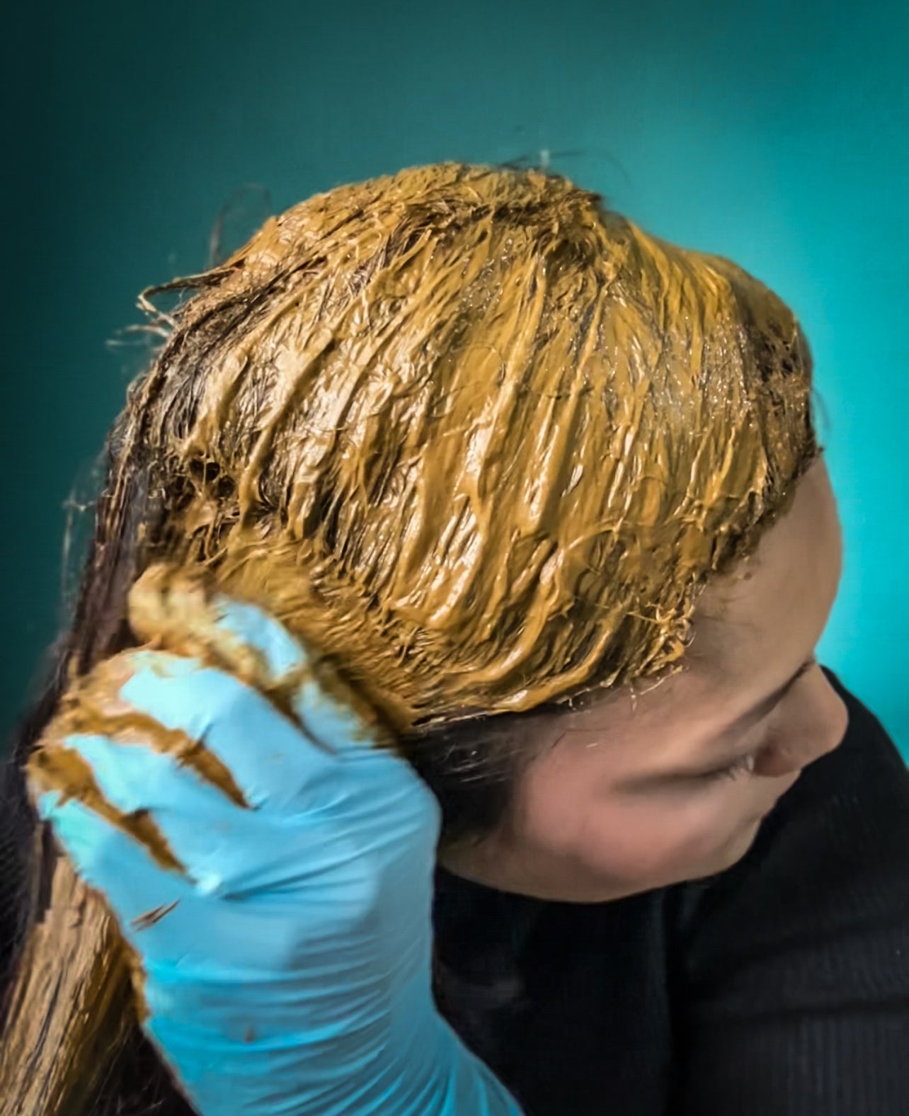 SVA Noor Henna Application on hair for deep conditioning, Singapore
